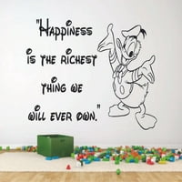 Sreća Donald Duck Quote Cartoon Cartoon Citati Zidna naljepnica Art Decal za djevojke Dječačka soba