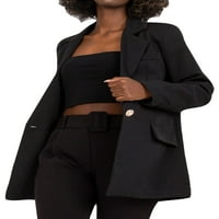 Glookwis Ženske blaželje u boji Casual Cardigan Jakna Slim Fit Elegantna odjeća Otvoreno prednje tipke