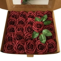Umjetno cvijeće Realistic Rose Rose PE pjena ruža za glavu za glavu Flower stams realistična ruža vjenčanica za vjenčanje za mladenke za bouquet party kućni diiy cvjetni ukras