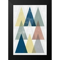 Mullan, Michael crni moderni uokvireni muzej umjetnički print naslovljen - mod trouglovi iv meka