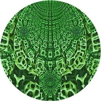Ahgly Company u zatvorenom okruglom uzorkovima dubokog smaragdnog zelenih prostirki, 6 'okruglica