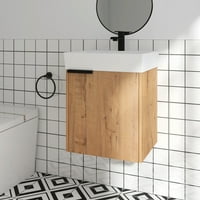 Zidna kupaonica ispraznost sa keramičkim vrhu i umivaonikom