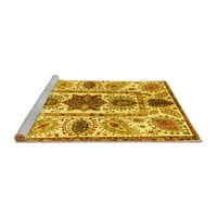 Ahgly Company Machine Persing Indoor Rectangle Oriental Yellow Cortner Modern Diel Prostirke, 2 '5'