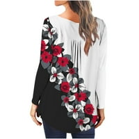 Košulje za žene Trendy ljeto plus veličine kratkih rukava Ležerne prilike cvjetno tiskanje Dugme UP