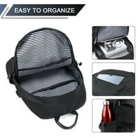 Baksak za laptop ruksak vodootporni crni knjigovodstvene torbe s visokim školskim torbama Lagani putni