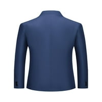 Muški poslovni casual blezer jakna s dugim rukavima, priključak na ovratniku Slim Fit tipke odijelo