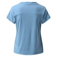 Moonker ženska majica Tee košulja TOP V recl l plavo labavi ljeto