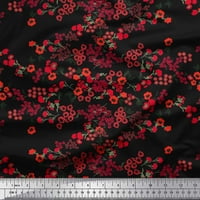 Soimoi Rayon Crepe Tkaninski listovi i cvjetne umjetničke tkanine otisci sa dvorištem širom