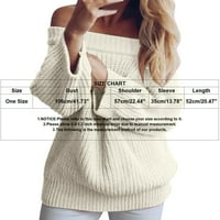 Zimska zgužvana okrugla pulover s visokim vratom žensku grubu pleteno odjeća
