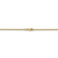14k žuto zlato Čvrsti polirani ogrlica kabelskog lanca jastog kandže nakita poklone za žene