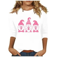 Akcije Pulover raka dojke za žene Svjetivost raka dojke COMFY tiskane labave majice rukavi za bluze