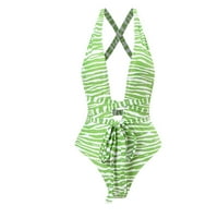Aaiymet plus veličine kupaći kupaći kostimi za žene Žene kupaći kostimi + prikrivanje dva vintage kupaći kostim monokini, zeleni m