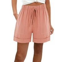 Vivianyo HD pantalone za žene čišćenje Žensko ljetno casual labavo sa džepovima Pokretanje čvrstih elastičnih