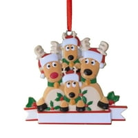 LisingTool Personalizirani jeleni Božićni ukrasi Porodica po mjeri za odmor Namještaj Ornament Božićno