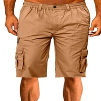 Jusddie Muške kratke hlače Elastične stručne ležerne ljetne kratke hlače sa zatvaračem za odmor, srednja