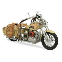 16 Smeđi i srebrni vintage motociklinski ukras