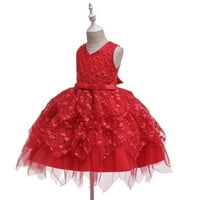 Uccdo Little Girls Floor cvjetna djevojka haljina Princess Sequin Wedding Tutle Tutu Haljine maturalne haljine 0-5t