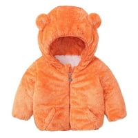 Jesenja zimska odjeća djeca za toplu kapute za dijete Djevojke Zimske vjetrootporne čvrste medvjeđe kaputi sa kapuljačom sa džepom Dječja gornja odjeća