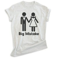 Majica velike greške, unise ženska muska košulja, marraige majica, oženjena košulja, mlaina majica,