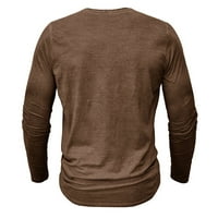 Modni brendovi muškarci Majice Dugi rukav Zazor isplativo-efektivni grafički pulover Henley opušteno