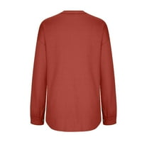 Prodaja Ženska vafla pletena vrhova majica na majica za majicu dolje dečko montažna jakna labava fit
