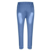 Voncos muške velike i visoke teretne hlače - fitness opuštene fit lagane ležerne hlače pantalone plave