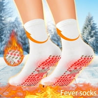 Mveomtd Grijani komforni parovi turmalinski čarape zimske tople samo-grijanje čarape Ženske čarape crne