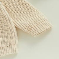 WASSERY BABY Girls Boys džemper s dugim rukavima posada vrata Print pleteni džemper novorođenčad topli