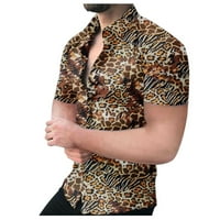 Muška majica casual proljeće ljeto tiskovina rever velike veličine za odmor na plaži s kratkim rukavima