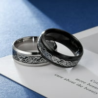 Opolski unise prsten prsten modni jednostavni muškarci luminozni zmaj uzorak užareni prsten modni nakit