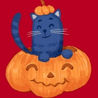 Halloween Cat u bundevu Muške crvene Heather Graphic Tee - Dizajn ljudi XL