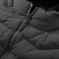 Penskeiy dukseve za muškarce Muška modna sportska jakna odvojiva kapuljača Čvrsti džepni džep pamučni kaput Vjetrootporna i hladna topla jakna siva Y2K odjeća