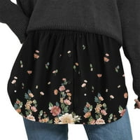Ženska majica Extender cvjetni ispis Podesivi slojevita lažna gornja donja polica Polu kliznuće dame Mini suknje donje suknje