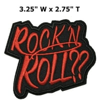 Rock 'n roll 3,25 W 2,75 T željeza za šivanje dekorativne zakrpe