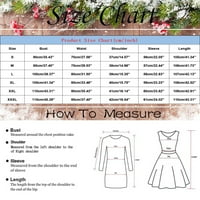 Miayilima mini haljine za žene retro vintage dugih rukava V-izrez cvjetni print Božićna domaćica večernja