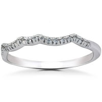 Pompeii 1 6ct Diamond Infinity Angagement Wedding Ring Bridal Set 14k bijelo zlato