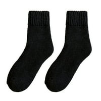 Čista boja toplo za održavanje lagane čarape čarape crne boje