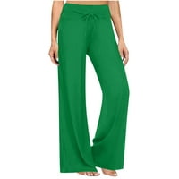 Olyvenn ženska mekana boja udobne ljetne ležerne ljetne casual joga hlače yoga hlače opušteno za odmor u ženskoj modnoj zelenoj 6