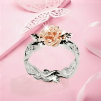 Heiheiup vjenčani prsten nakit ružičasti bijeli prirodni prsten podesiv