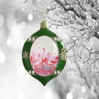 Ptice Flamingos Godišnji izdanje mali božićni ukrasi za odmor ukrasi kreativni stakleni ukras Božićno