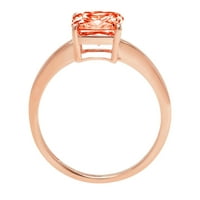 1.5ct Asscher Cred Simulirani Diamond 18K ružičasti ružičasti zlato graviranje izjava godišnjica Angažovanost vjenčanja pasijans veličine 7