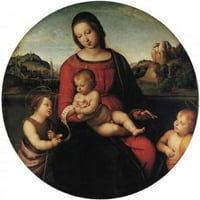 Madona i dijete s dva saints Poster Print Raphaela