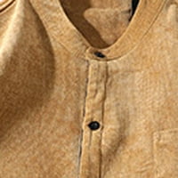 Muška zimska košulja za košulju od dugih rukava s dugim rukavima sa šerpa obloženim toplim pasusnim