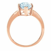 2.5ct Marquise Cut plavi prirodni švicarski plavi topaz 18K ružičasti ružičasti zlato graviranje izjava godišnjica Angažman vjenčana prstena veličine 9,75
