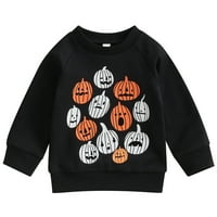 Unise dječji dečji dečko Halloween Dukseri s dugim rukavima okrugli vrat Pumpkin tisak pulovera novorođena