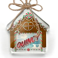 Ornament tiskao je jedan oboren pozdrav iz Quincyja, Vintage razgledni božić Neonblond