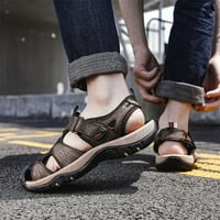 Engtoy Sportske sandale za muškarce Prozračne lagane ljeto na otvorenom izdubljeni kožni nonkliklistički sportski cipele za trčanje cipela modne tenisice