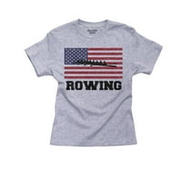Olimpijsko - veslanje - zastava - silueta djevojka pamučna majica za mlade