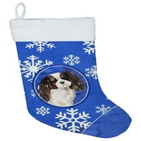Caroline's Wires zimski snježni pahulji kavalir španijel višebojna božićna čarapa, sa mekom antilop