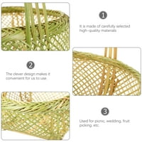 Tkani koš za skladištenje bambusova tkana košara Korisna poklon košara s ručkom